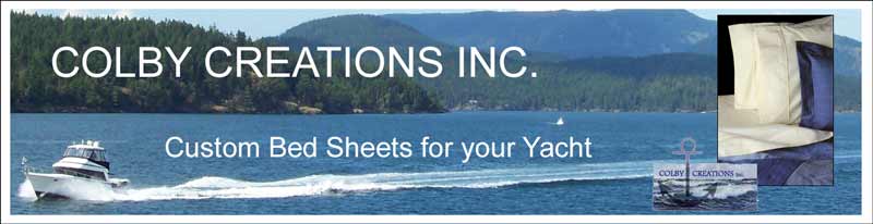 Custom bed sheets for you boat by Colby Creations Inc.